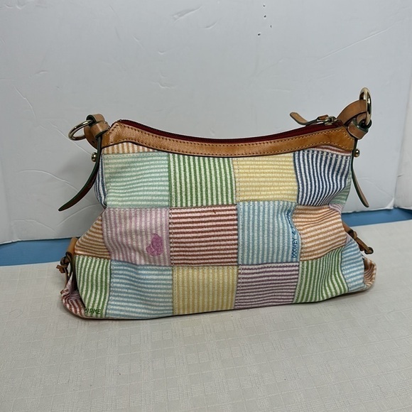Dooney & Bourke Pastel patchwork Canvas hobo. - Picture 3 of 10